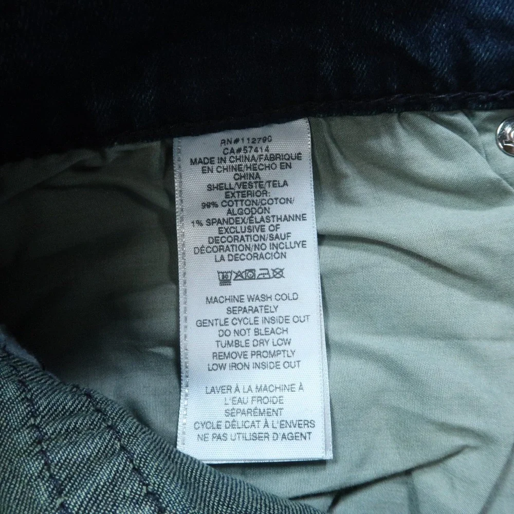 True Religion Jeans Mens 33x33 Blue Geno Flap‎ Big T Relaxed Slim 5 Pocket NWT
